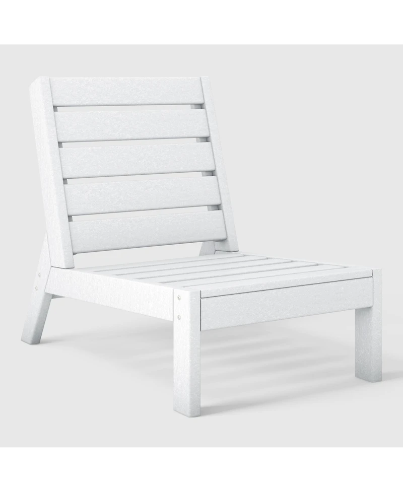 WestinTrends Outdoor Hdpe Deep Seating Modular Armless Patio Chair