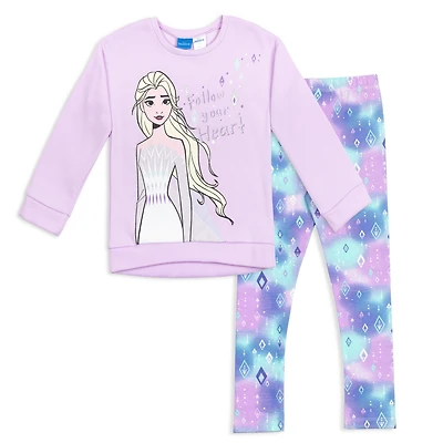 Frozen Toddler Girls Disney Sweatshirt and Leggings Outfit Set