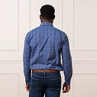 Hope & Henry Men's Organic Long Sleeve Stretch Poplin Button Down Shirt