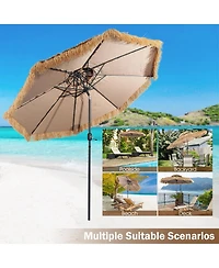 Sugift 10 Feet Hawaiian Style Thatched Tiki Patio Umbrella for Beach and Poolside