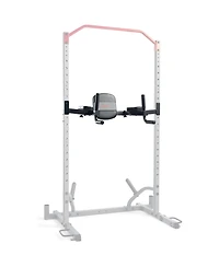 Adjustable Captains Chair Multi-Function Dip Station, Push-Up, Leg Raises & Core Workout Attachment with Adjustable Height