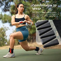 Sunny Health & Fitness 4 Lb Wearable Arm Weights, Set of 2 (2 Lb Each), Adjustable Silicone Ankle Weights