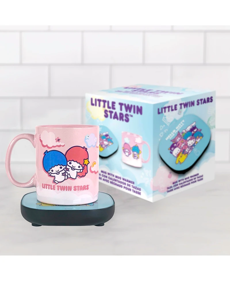Uncanny Brands Hello Kitty and Friends Little Twin Stars Mug Warmer with Mug – Keeps Your Favorite Beverage Warm - Auto Shut On/Off