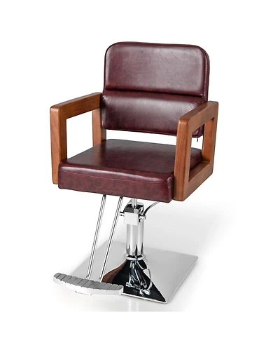 Sugift Hydraulic Barber Chair Salon Chair for Hair Stylist with 360 Degrees Swivel