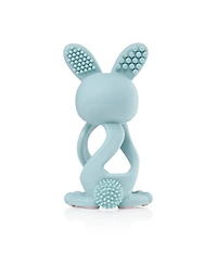 Brush-Baby Bobbie Bunny Baby Teether Toy Eucalyptus Green | Twist & Bounce Teething Toy