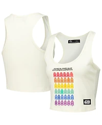 Freeze Max Women's R2-D2 Cream Star Wars Rainbow Tri-Blend Tank Top