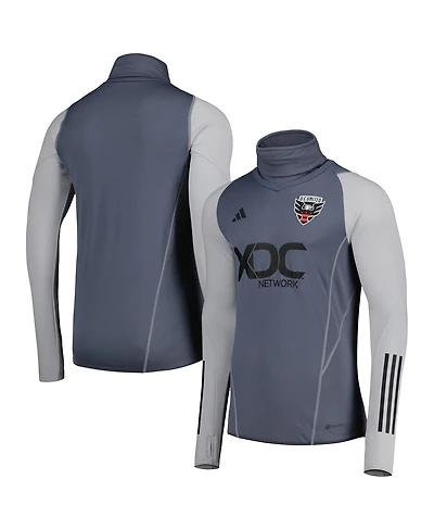 Adidas Men's Gray D.c. United Warm Raglan Cold.rdy Top