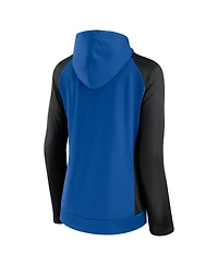 Fanatics Women's Blue/Black San Jose Earthquakes Iconic Raglan Full-Zip Hoodie