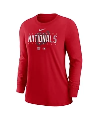 Nike Women's Red Washington Nationals Authentic Collection Legend Performance Long Sleeve T-Shirt