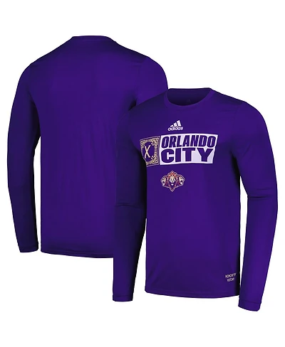Adidas Men's Purple Orlando City Sc 2024 Jersey Hook Aeroready Long Sleeve T-Shirt