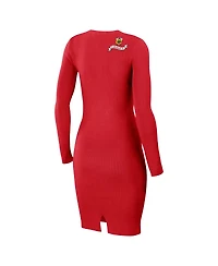 Wear by Erin Andrews Women's Red Chicago Blackhawks Lace-Up Dress