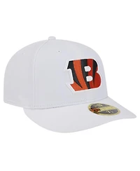 New Era Men's White Cincinnati Bengals Omaha Low Profile 59FIFTY Fitted Hat