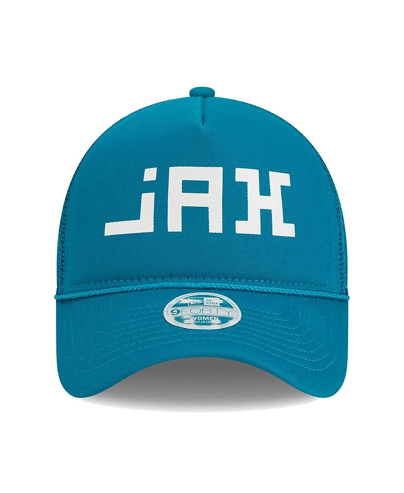 New Era Women's Teal Jacksonville Jaguars McGee Trucker 9FORTY Adjustable Hat
