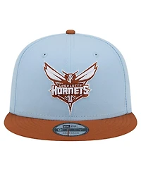New Era Men's Light Blue/Brown Charlotte Hornets 2-Tone Color Pack 9FIFTY Snapback Hat
