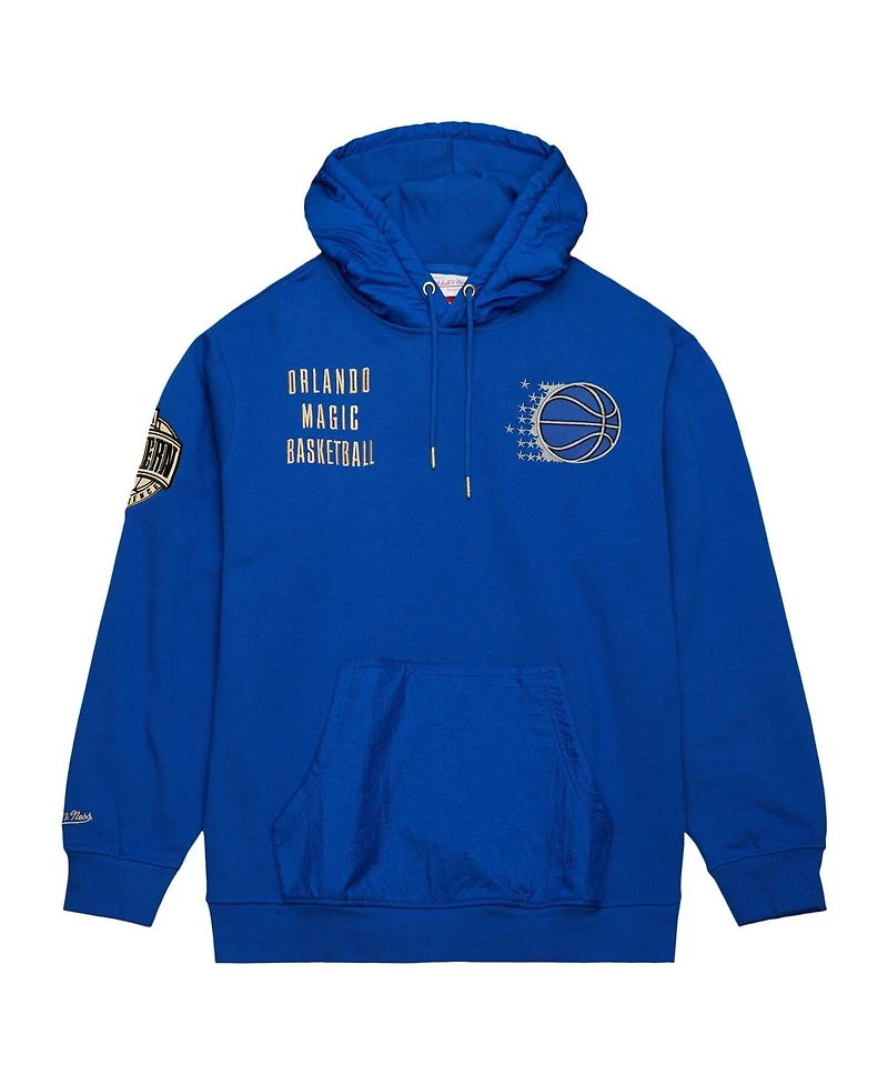 Mitchell & Ness Men's Blue Orlando Magic Team Og 2.0 Vintage Logo Fleece Pullover Hoodie