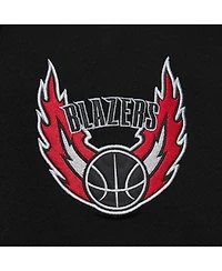 Mitchell & Ness Men's Black Portland Trail Blazers Team Og 2.0 Vintage Logo Fleece Pullover Hoodie