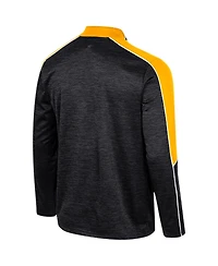 Colosseum Men's Black Appalachian State Mountaineers Marled Half-Zip Jacket
