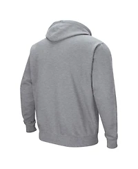 Colosseum Men's Heathered Gray Unlv Rebels Arch and Logo Pullover Hoodie