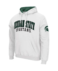 Colosseum Men's White Michigan State Spartans Double Arch Pullover Hoodie