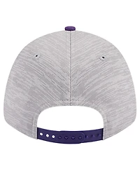 New Era Men's Heather Gray/Purple Los Angeles Lakers Active Digi-Tech Two-Tone 9FORTY Adjustable Hat