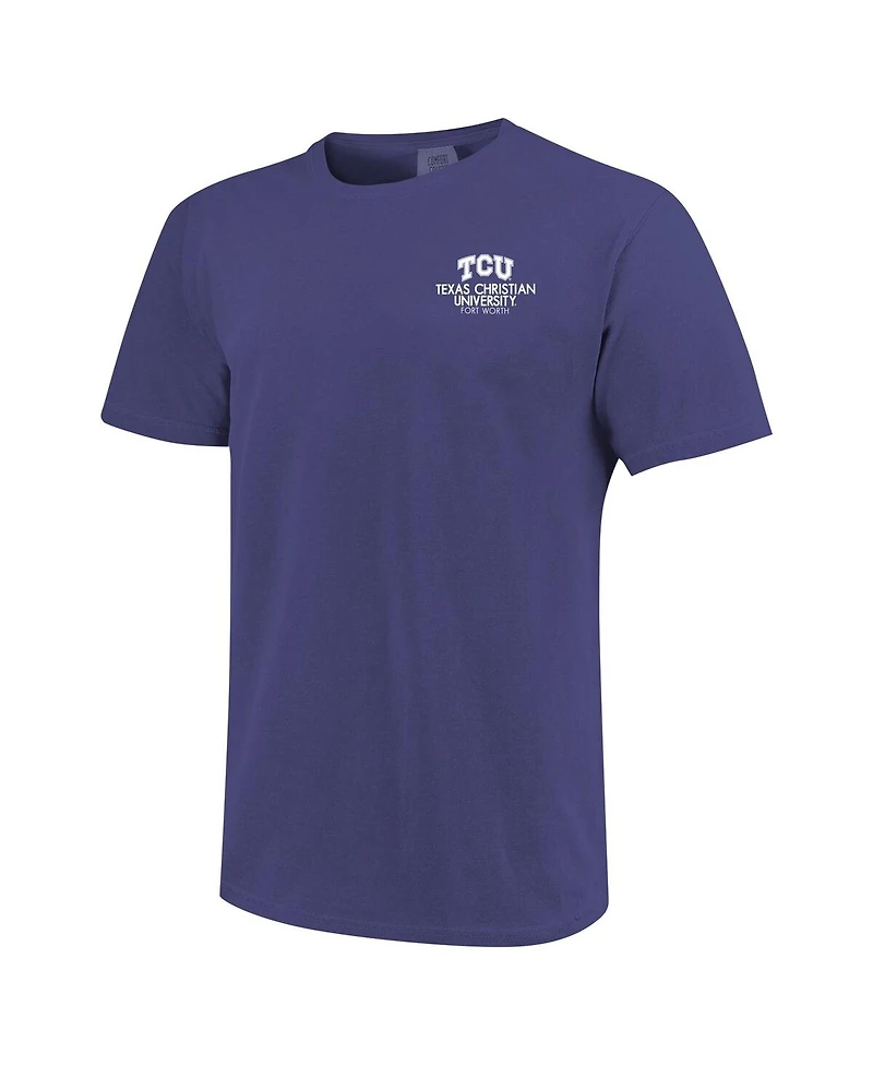 Image One Men's and Women's Purple Tcu Horned Frogs Scenic Comfort Colors T-Shirt