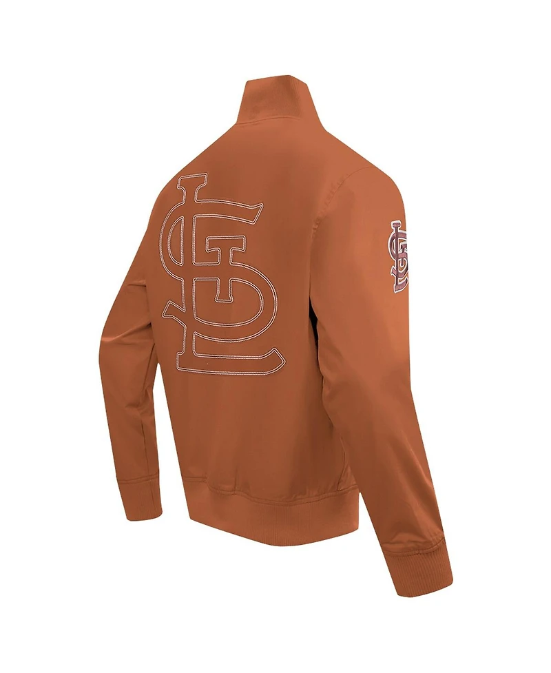 Pro Standard Men's Brown St. Louis Cardinals Paint The City Twill Full-Zip Jacket