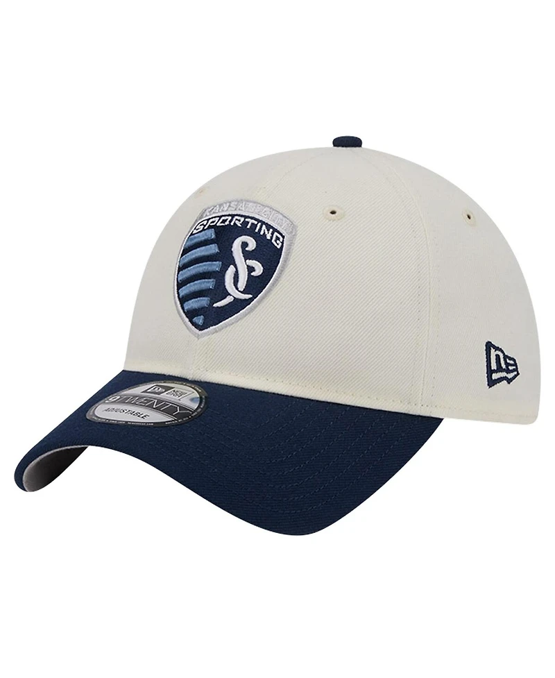 New Era Men's White Sporting Kansas City 2024 Kick Off Collection 9TWENTY Adjustable Hat