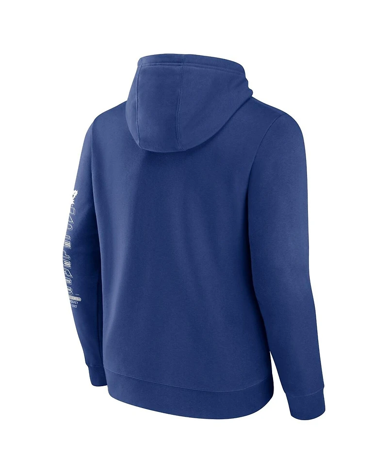 Fanatics Men's Blue Toronto Maple Leafs Revolution Pullover Hoodie