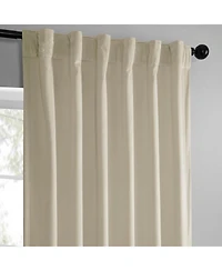 Half Price Drapes Light Ivory Simply Velvet Room Darkening Curtain Pair (2 Panels)