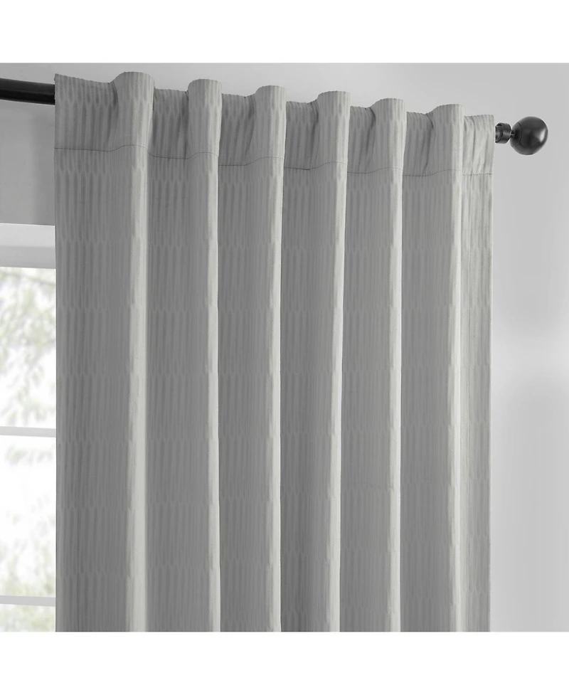 Half Price Drapes Silver Abstract Lounge Embossed Velvet Room Darkening Curtain