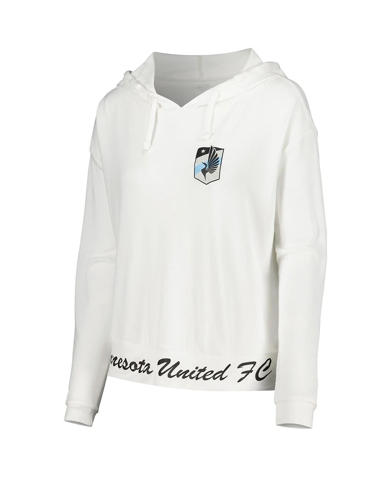 Concepts Sport Women's White Minnesota United Fc Accord Hoodie Long Sleeve Top