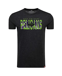 Sportiqe Men's Heather Black New Orleans Pelicans City Edition Comfy Tri-Blend T-Shirt