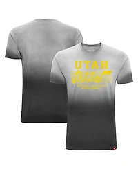 Sportiqe Men's and Women's Black Utah Jazz Bingham Sun-Fade T-Shirt