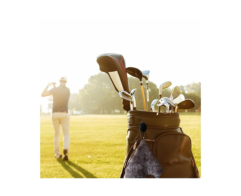 Kproduct4u 100% viscose Golf Towel, Superior Quality Golf Towel, Easy Water-only Cleaning without Damage, Highly absorbent, No Odor (Khaki)