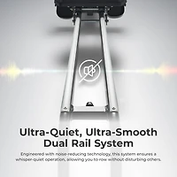 Sunny Health & Fitness Smart Silent Magnetic Rowing Machine with Dual Slide Rail