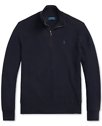 Polo Ralph Lauren Men's Mesh-Knit Cotton Quarter-Zip Sweater
