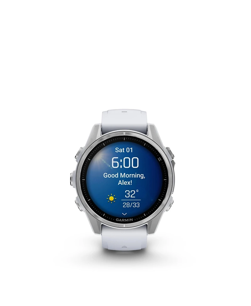 Garmin fenix 8 43mm, Amoled, Outdoor & Fitness Gps Smartwatch, Glass, Stainless Steel/Whitestone, Ww