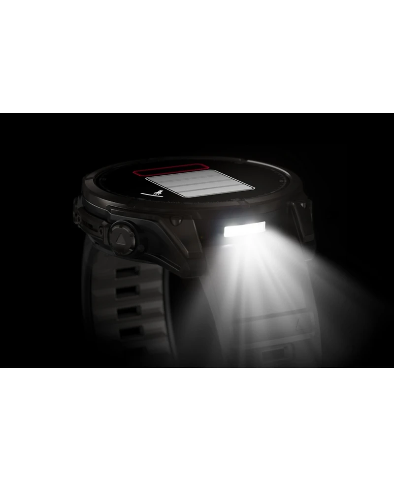 Garmin fenix 8 47mm, Amoled, Outdoor & Fitness Gps Smartwatch, Saphire, Carbon Gray Titanium Black, Black/Pebble Gray Band
