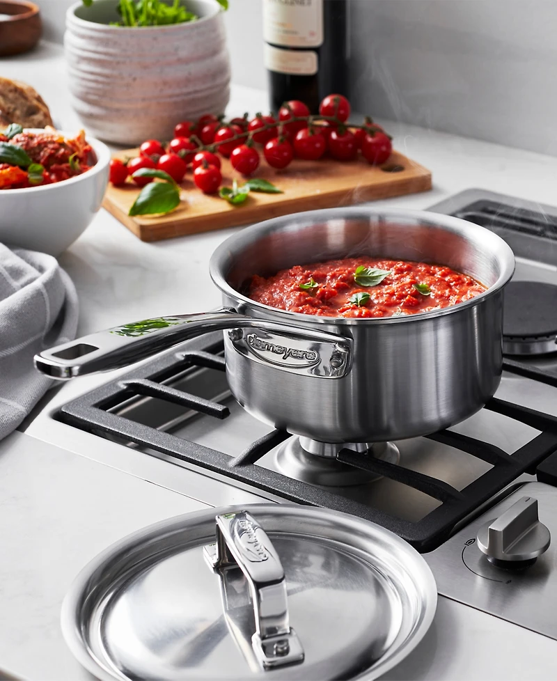 Demeyere Essential 5 Stainless Steel 1.5 Qt. 2-Piece Saucepan with Lid