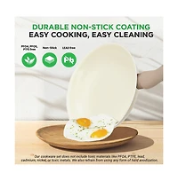 NutriChef 54 Pcs. Home Kitchen Cookware, Kitchen Tools, and Bakeware Set - High-Quality Ceramic Kitchenware Pots and Pans (Taupe Brown)