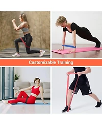 Yescom 5 Pack Resistance Loop Bands Set Workout Fitness Latex Bands Gym Home Yoga 80Lbs