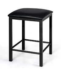 Sugift 3 Pieces Dining Table Set with Faux Marble Tabletop and 2 Chairs