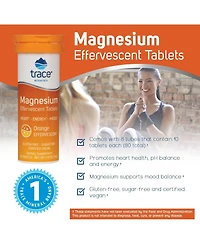 Trace Minerals | Magnesium Effervescent Tablets| No Allergies | Non-gmo, Gluten Free, Sugar-Free, Third Party Tested | Orange | 8 Tubes Contain 10 Tab