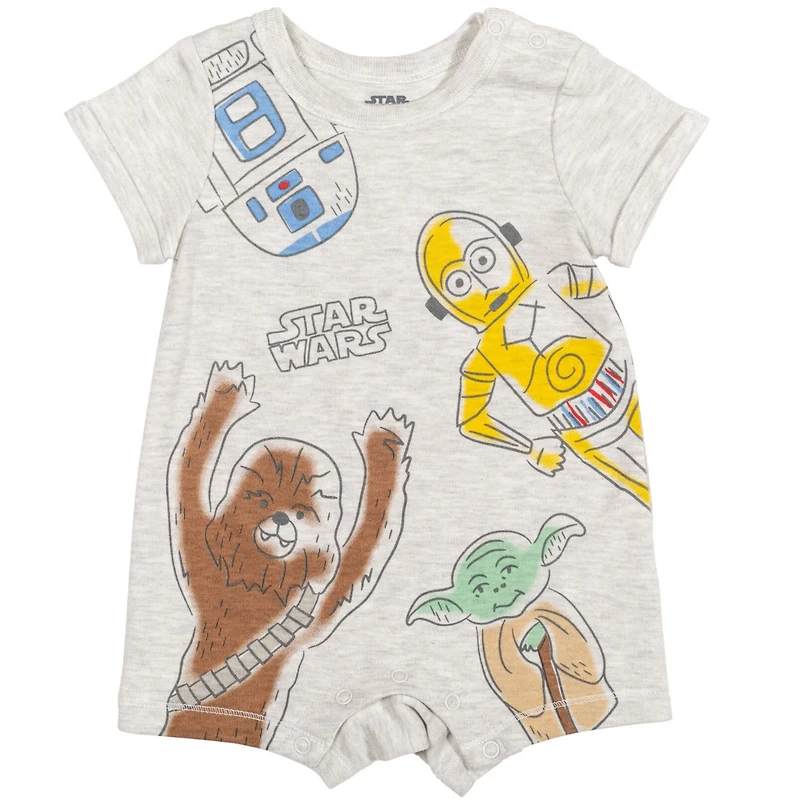 Star Wars Baby Boys The Mandalorian Romper and Bucket Sun Hat