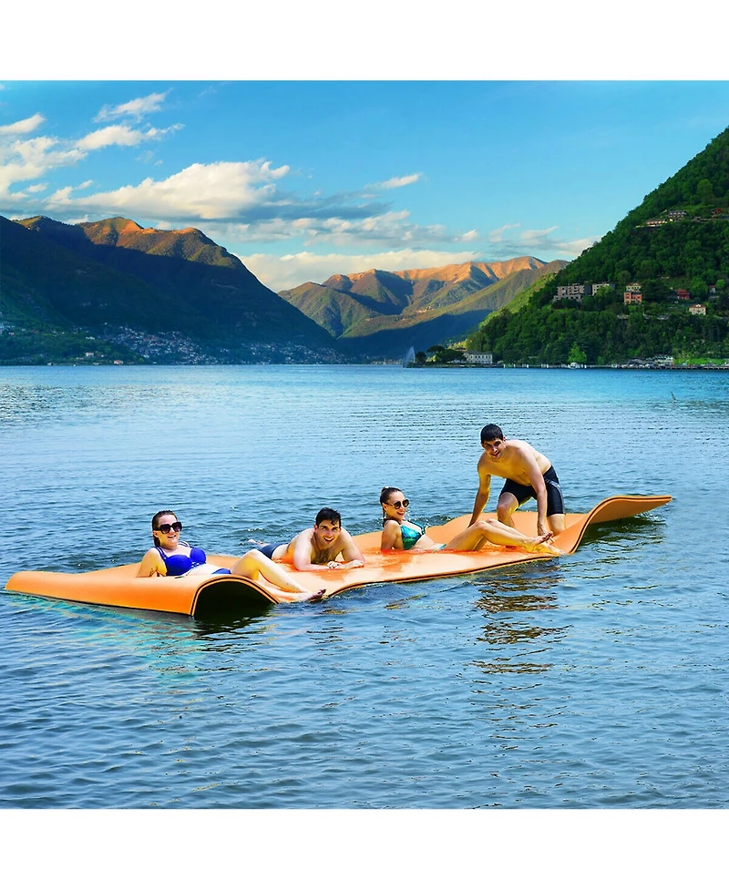 3 Layer Water Mat Floating Pad Island Water Sports Recreation Relaxing Tear-resistant 12' x 6'
