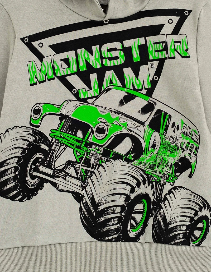 Monster Jam Toddler Boys Grave Digger Mutt Megalodon Fleece Pullover Hoodie & Pants to