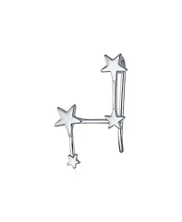 Bling Jewelry Minimalist Delicate Trendy Petite Celestial Astrology Constellation Shinning North Star Stud Earrings 14K Gold Plated .925 Sterling Silv