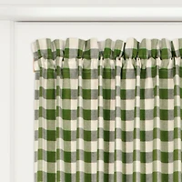 Kate Aurora Plaid Country Farmhouse French Door Curtain Panel With Matching Tieback