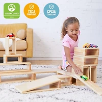 ECR4Kids Hollow Block Set, Natural, 18-Piece