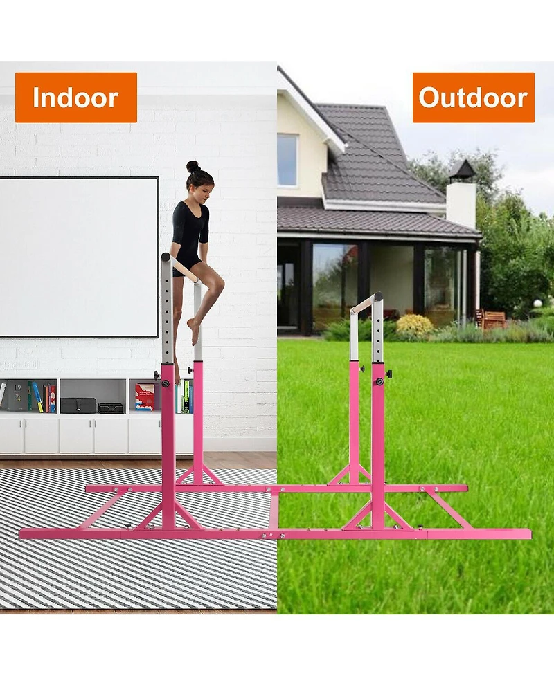 Adjustable Kids Double Horizontal Bars Gymnastic Training Parallel Bars